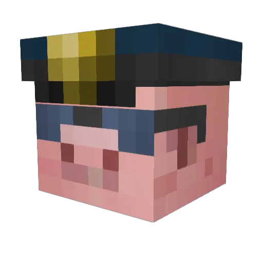 Aurelio1337 Minecraft avatar head, 3D render