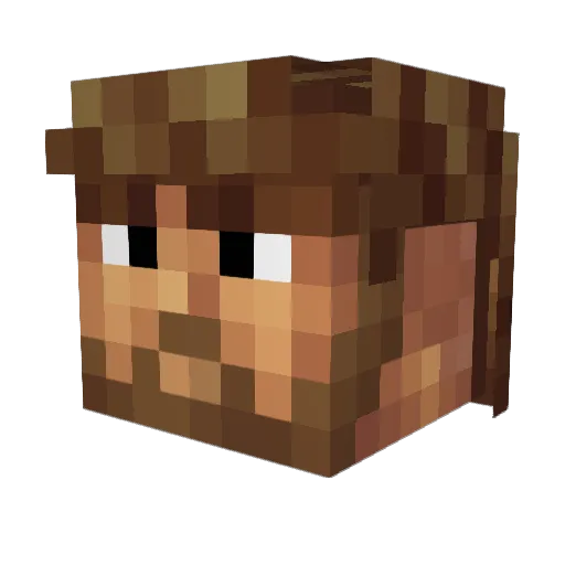 Aurelius041 Minecraft avatar head, 3D render