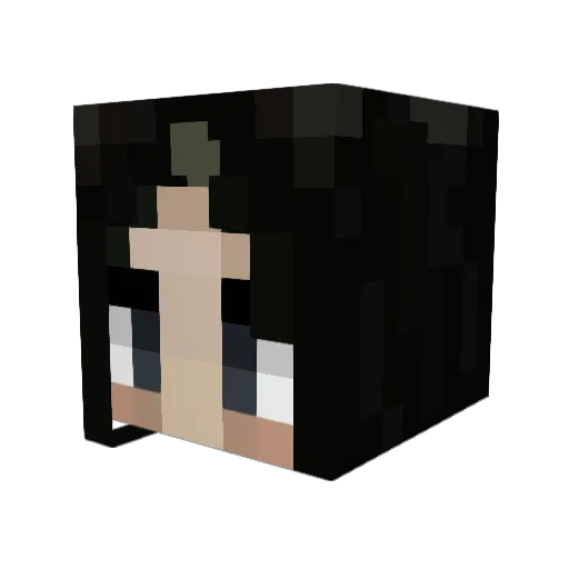 Aurelizz Minecraft avatar head, 3D render