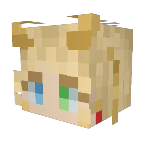 AureumRong Minecraft avatar head, 3D render