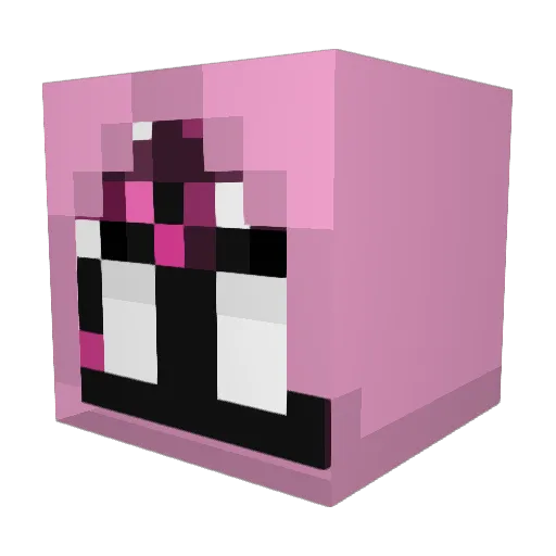 Aureyel Minecraft avatar head, 3D render