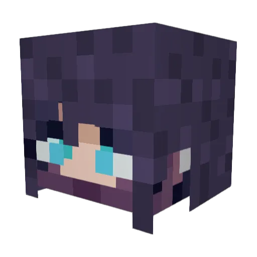 AuriWolfe Minecraft avatar head, 3D render