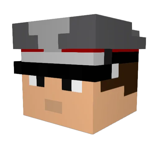 AuriZ7 Minecraft avatar head, 3D render
