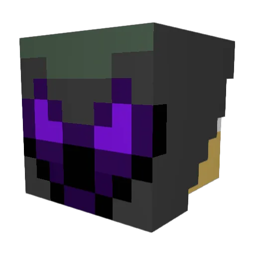 AuricKing Minecraft avatar head, 3D render