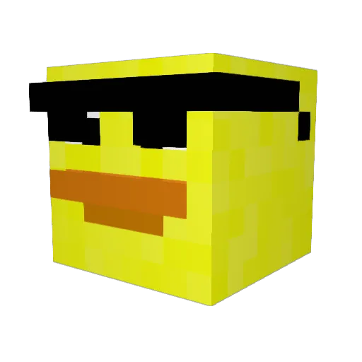 Auricc Minecraft avatar head, 3D render