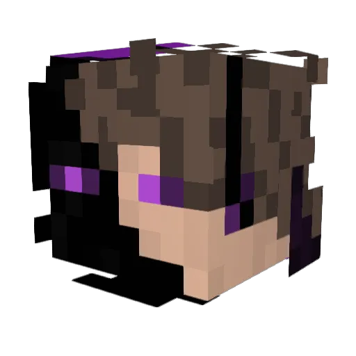 Auridiebanane Minecraft avatar head, 3D render