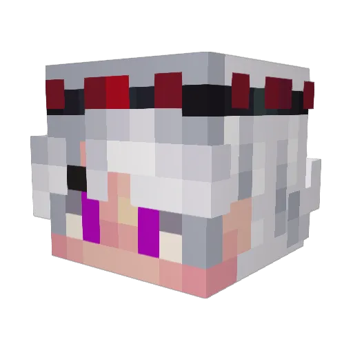 Auriel77 Minecraft avatar head, 3D render