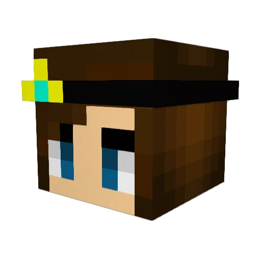 Auriko Minecraft avatar head, 3D render