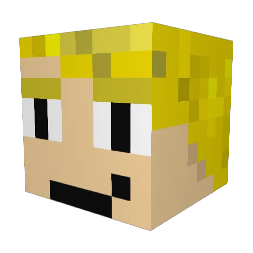Aurimenas Minecraft avatar head, 3D render