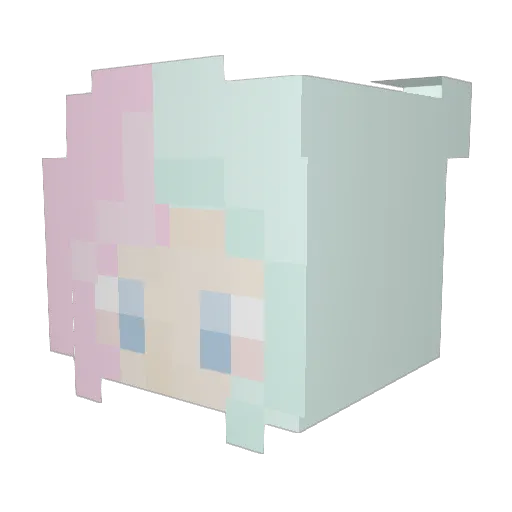 Aurin_29 Minecraft avatar head, 3D render