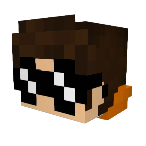 AuroDragon Minecraft avatar head, 3D render