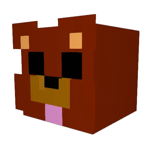 Aurogar Minecraft avatar head, 3D render