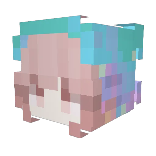 Aurolye Minecraft avatar head, 3D render