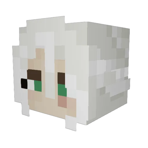 Auronic Minecraft avatar head, 3D render