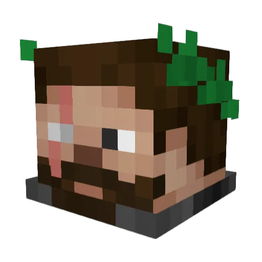Auronimus Minecraft avatar head, 3D render