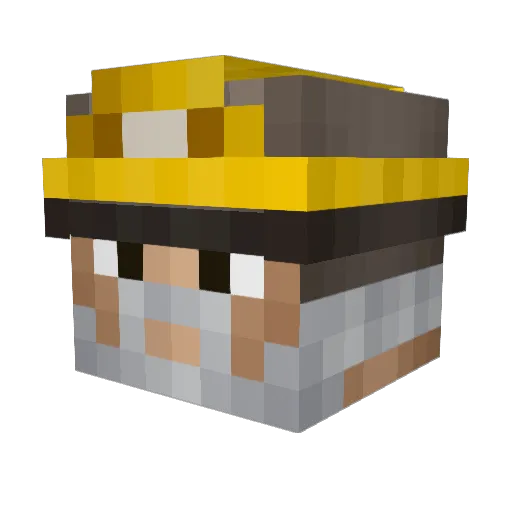 Aurooo Minecraft avatar head, 3D render