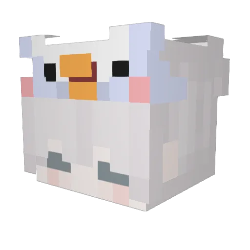 Aurora0905 Minecraft avatar head, 3D render