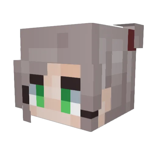 Aurora17 Minecraft avatar head, 3D render
