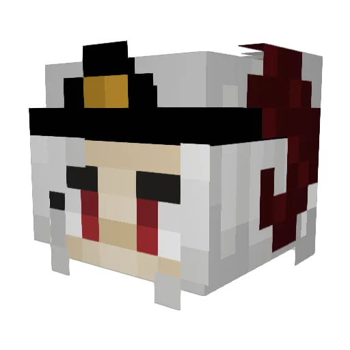 AuroraEOS Minecraft avatar head, 3D render