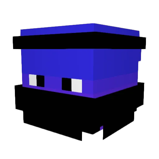 AuroraSSH Minecraft avatar head, 3D render