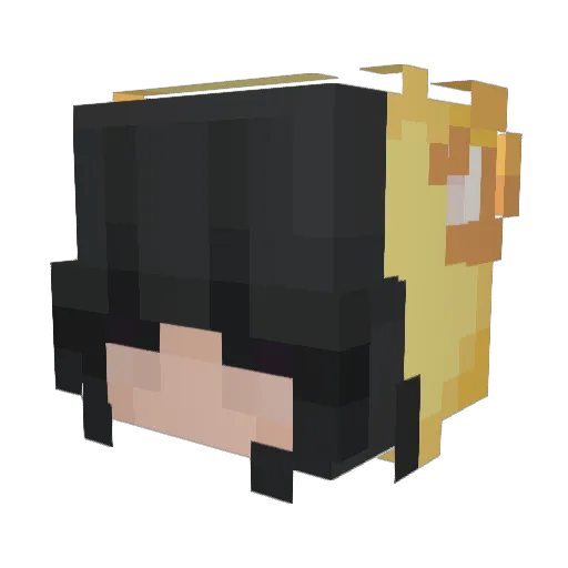 AuroraSapling Minecraft avatar head, 3D render