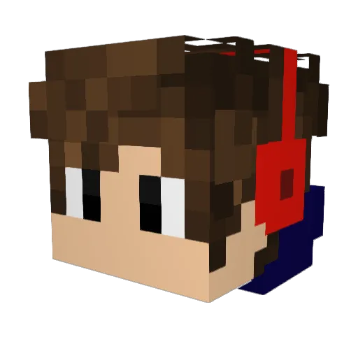 Aurora_32768 Minecraft avatar head, 3D render