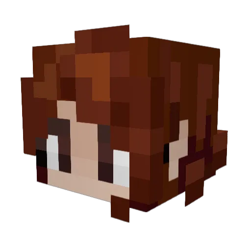 Aurora_Borzoi Minecraft avatar head, 3D render