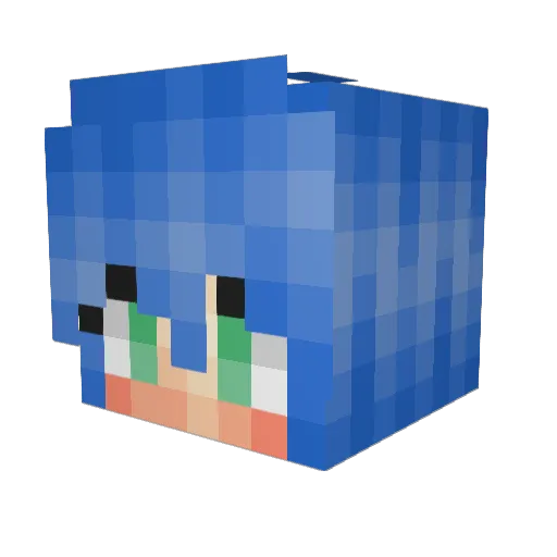 Aurora_Fox Minecraft avatar head, 3D render