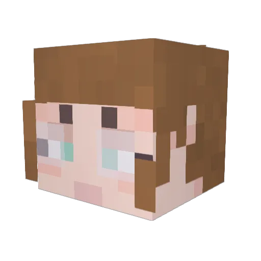 Aurora_Puppy Minecraft avatar head, 3D render