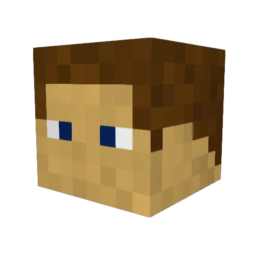 Aurorae Minecraft avatar head, 3D render