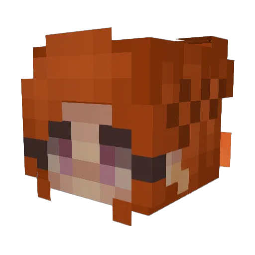 Auroralix0 Minecraft avatar head, 3D render