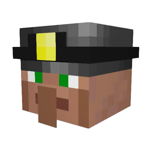 Auroraphobe Minecraft avatar head, 3D render