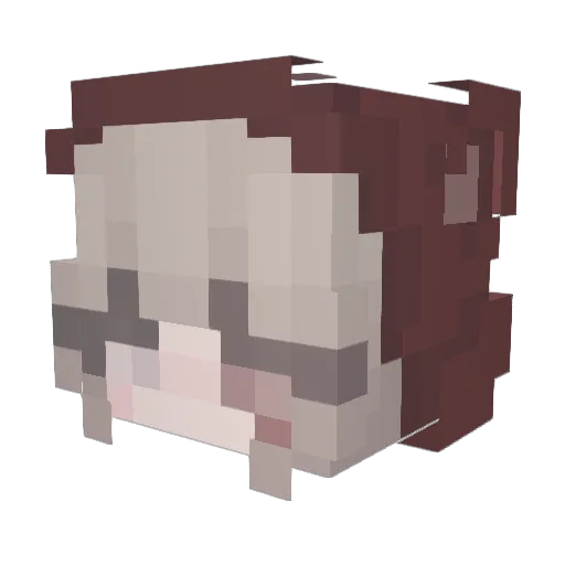 Aurorasaurous Minecraft avatar head, 3D render