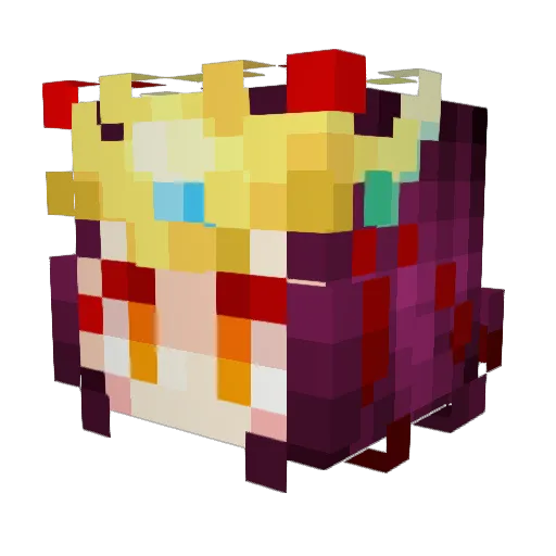 Aurorastar_ Minecraft avatar head, 3D render