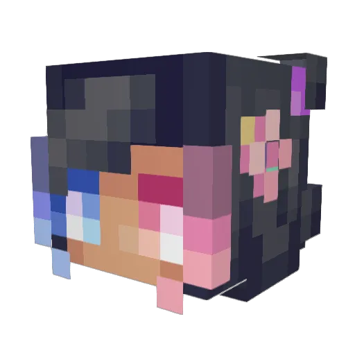 Auroravael Minecraft avatar head, 3D render