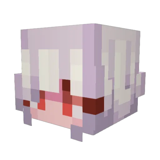 Aurorayia Minecraft avatar head, 3D render