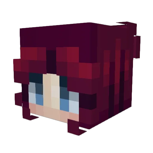 Aurorea2 Minecraft avatar head, 3D render