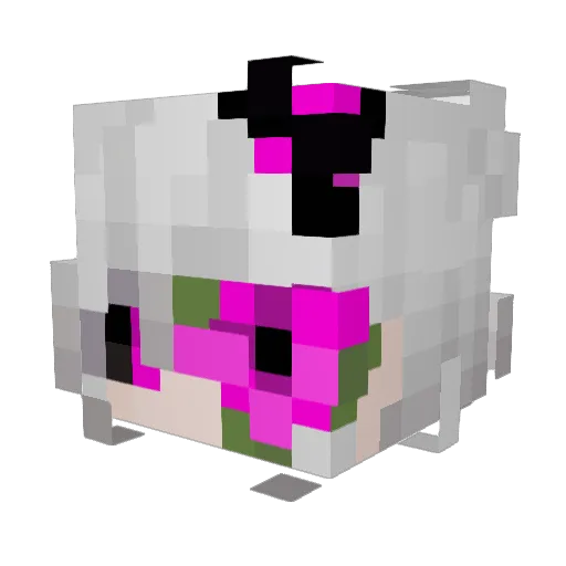 Aurorqs Minecraft avatar head, 3D render