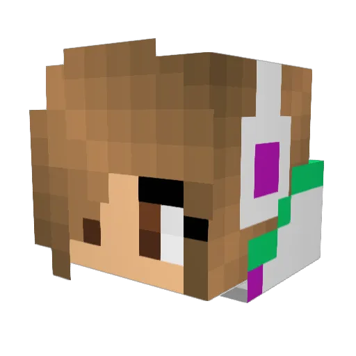 Auros87 Minecraft avatar head, 3D render