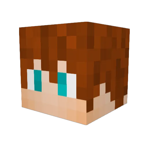 Auros Minecraft avatar head, 3D render