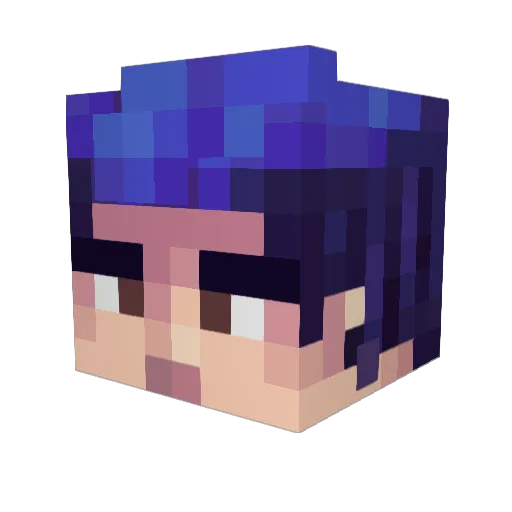 Aurowae555 Minecraft avatar head, 3D render
