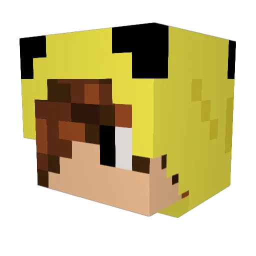 Aurtribe Minecraft avatar head, 3D render