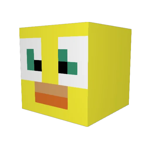 Aurukai Minecraft avatar head, 3D render