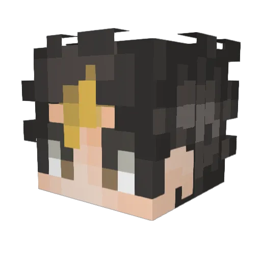AurumMetallicus Minecraft avatar head, 3D render