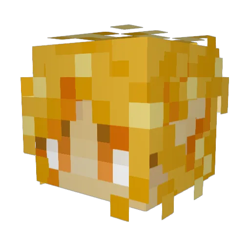 Aurum_Foli Minecraft avatar head, 3D render