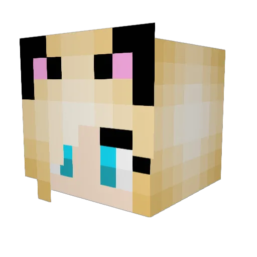 Aurumenta Minecraft avatar head, 3D render