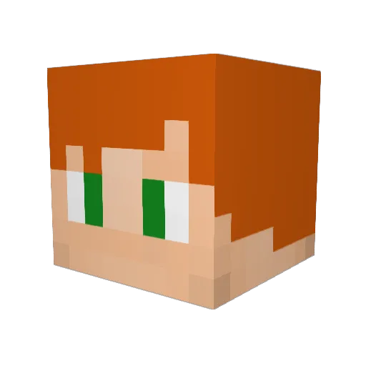 Auruos Minecraft avatar head, 3D render