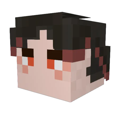 Auruun Minecraft avatar head, 3D render