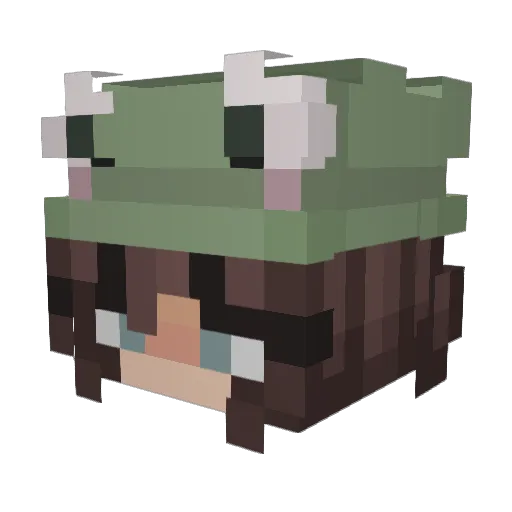 Aurytee Minecraft avatar head, 3D render