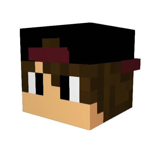 Auryvex Minecraft avatar head, 3D render